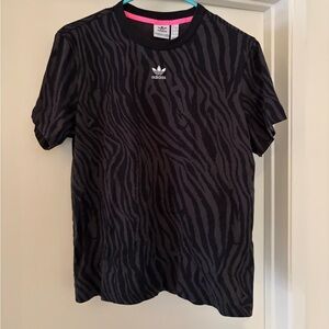 Adidas Black and Pink T-Shirt